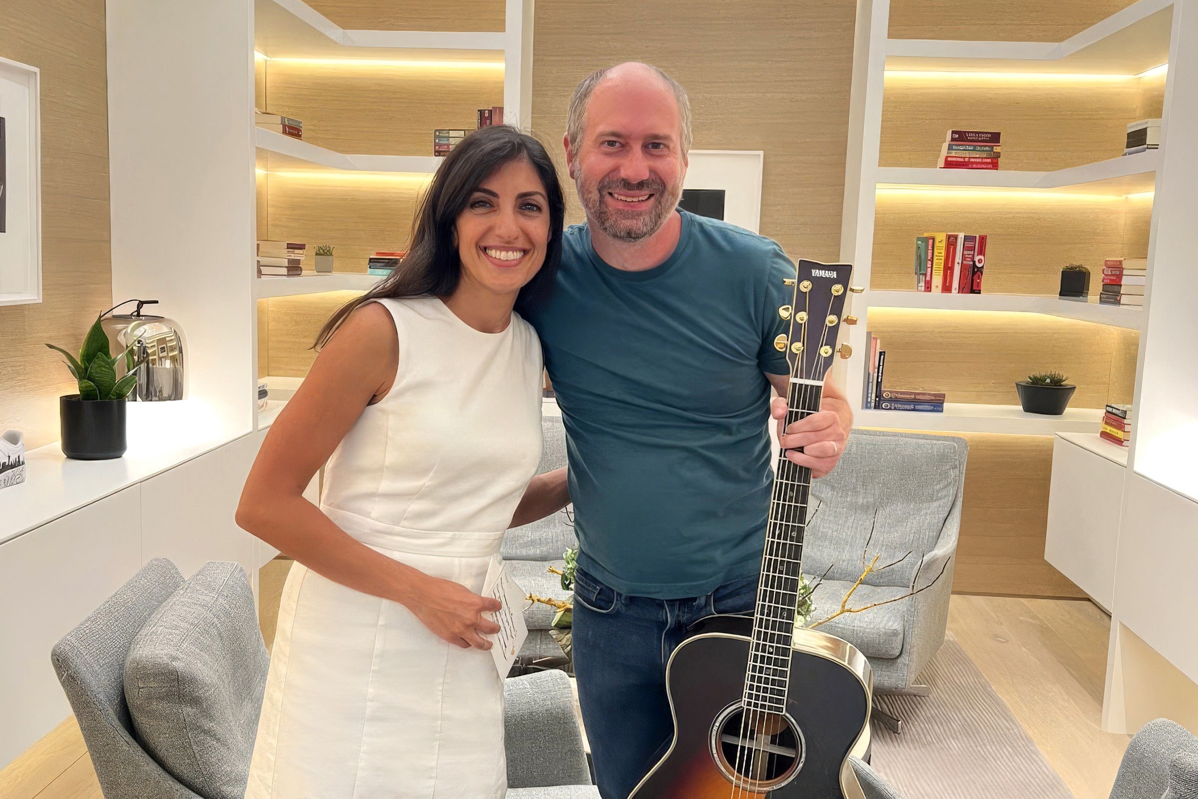 Nina Achadjian (Index Ventures) with CEO and co-founder David Singleton (/dev/agents)